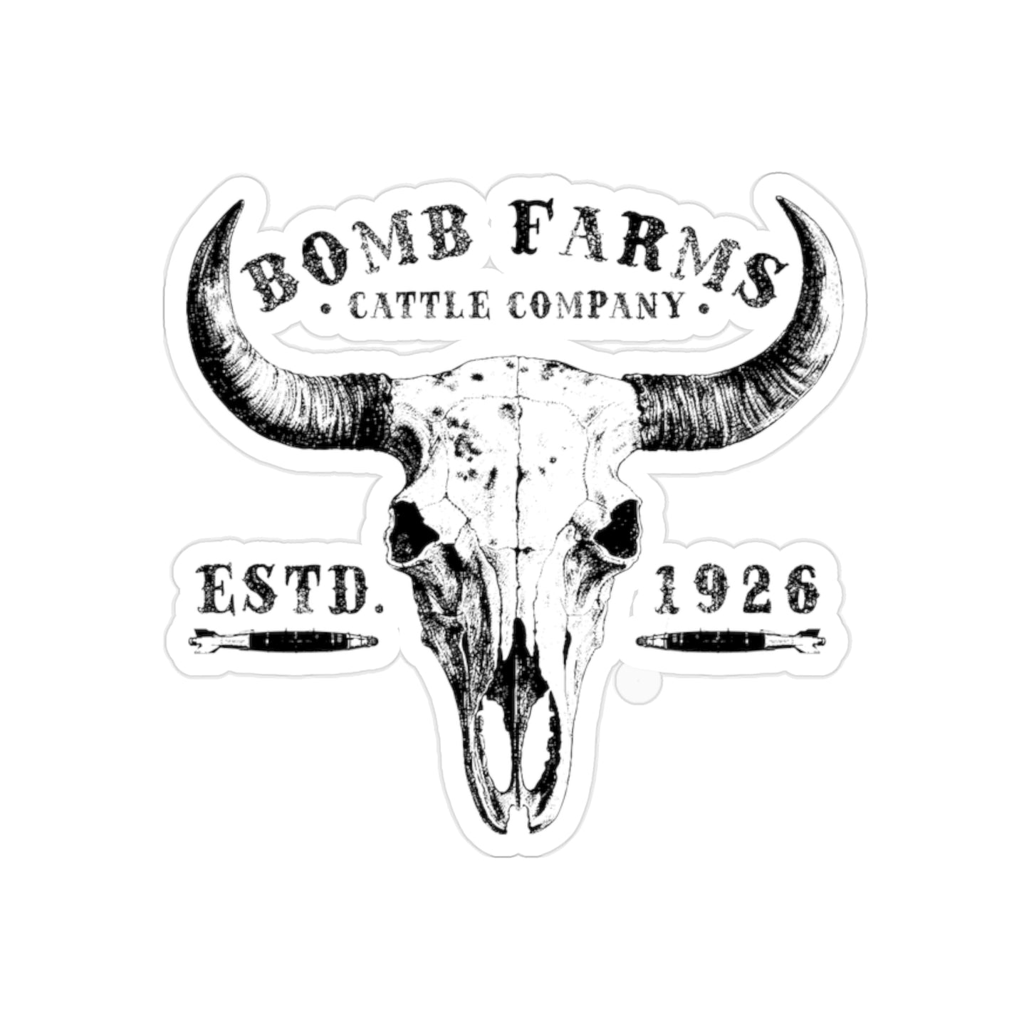 Bomb Farms Cattle Company - Transparent Outdoor Stickers