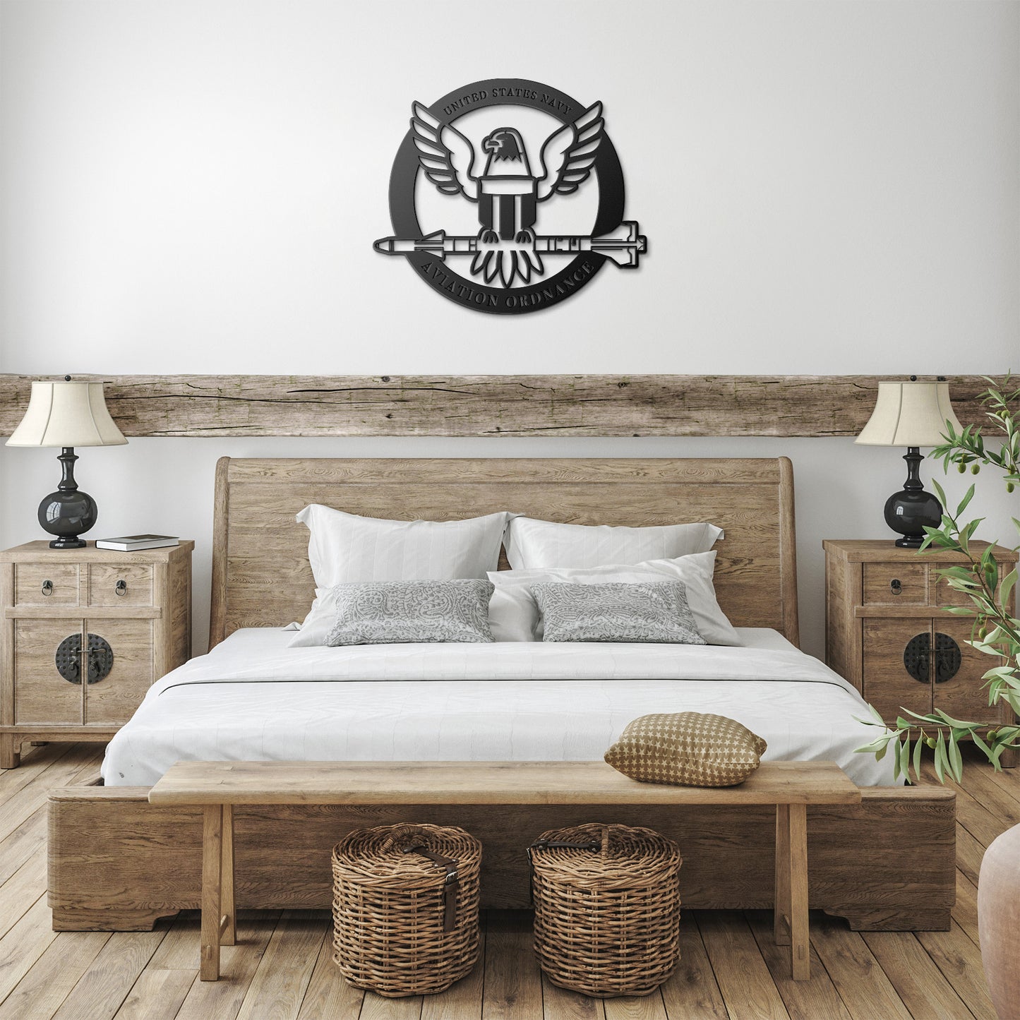 Navy Aviation Ordnance Logo Metal Sign – A Bold Tribute to the Redshirts