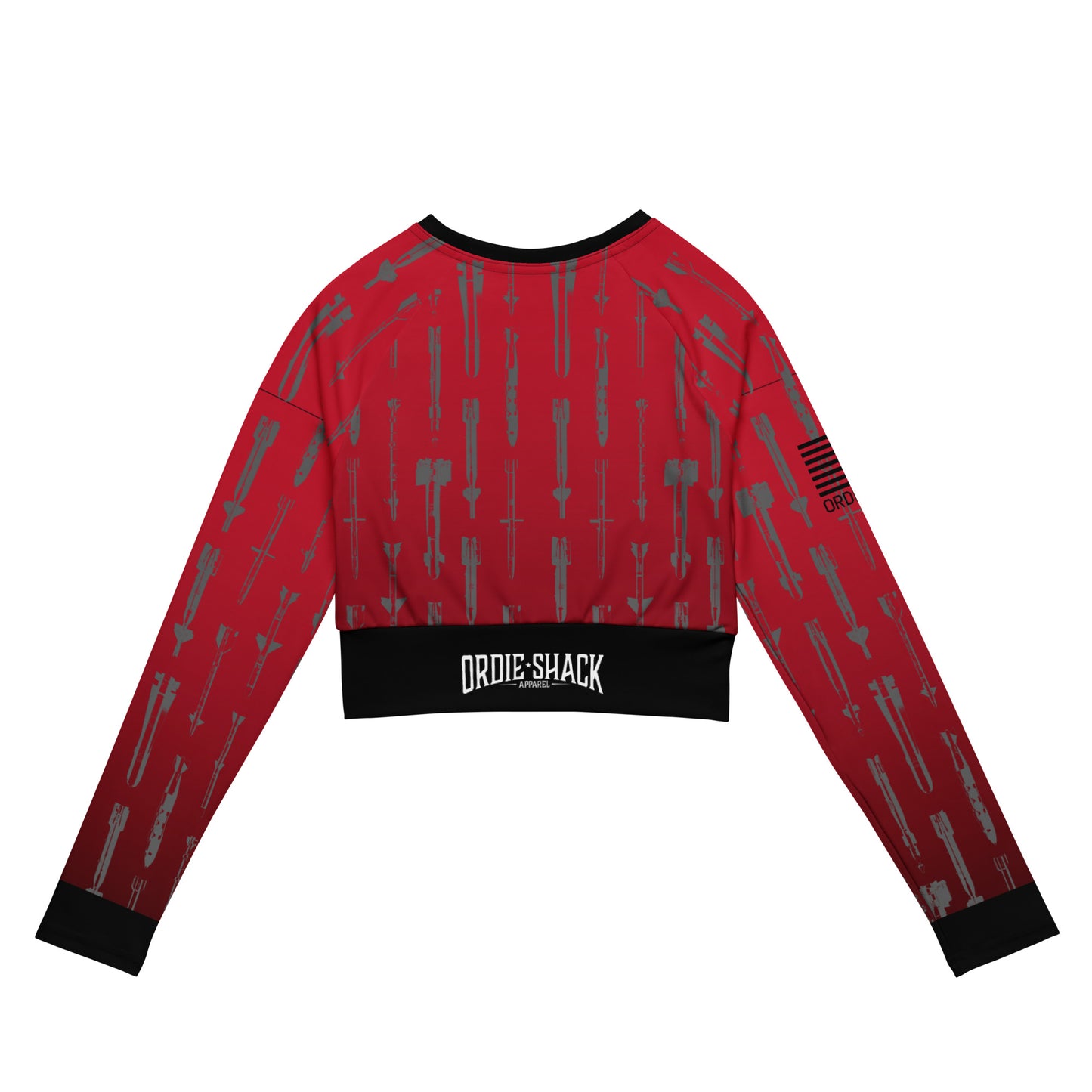 Raining Bombs - long-sleeve crop top