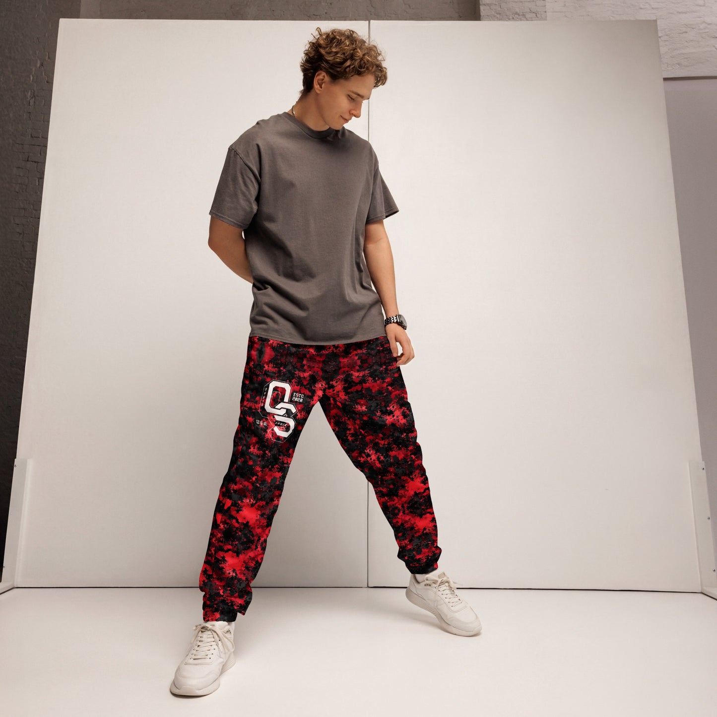 Black/Red - Unisex track pants