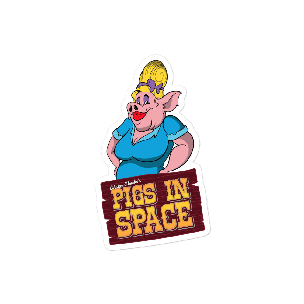 Choker Charlie's Pigs in Space - Sticker