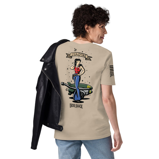 Ordie Americana Pin-Up - Men's Curved Hem T-Shirt - Unisex organic cotton t-shirt