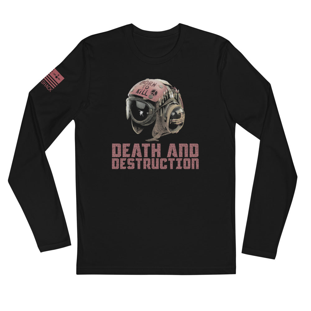 Death and Destruction - Long Sleeve Fitted Crew
