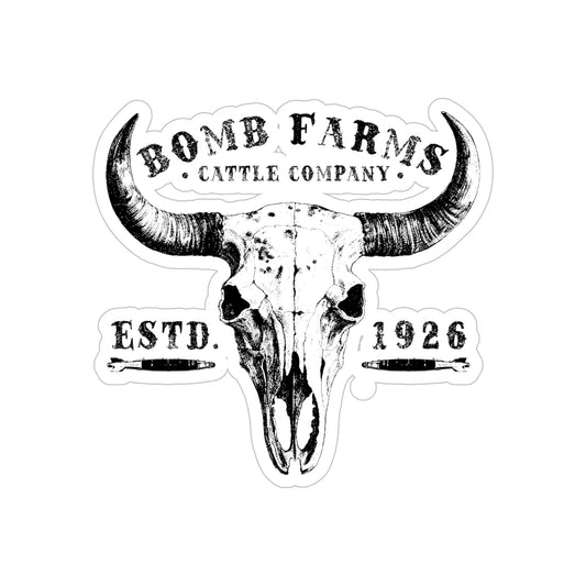 Bomb Farms Cattle Company - Transparent Outdoor Stickers