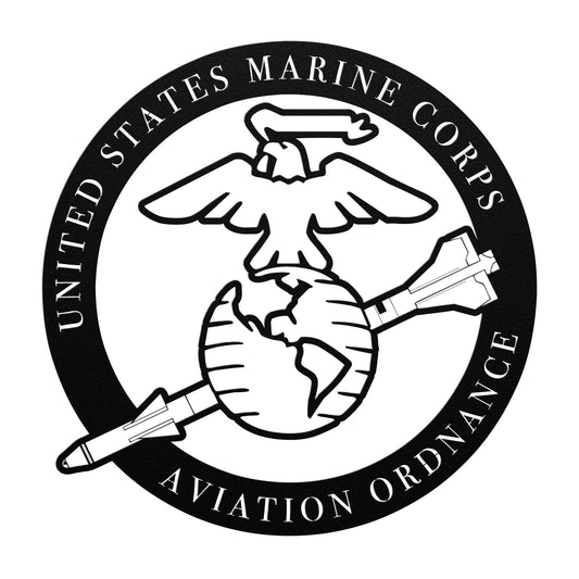 USMC Aviation Ordnance Logo Metal Sign