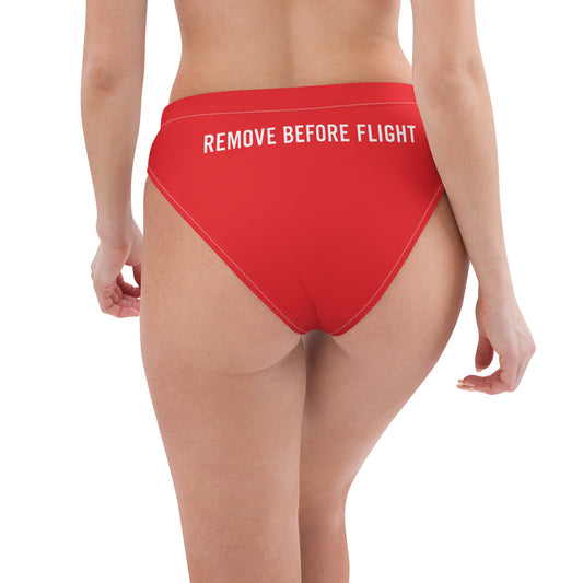 Remove Before Flight - Recycled high-waisted bikini bottom