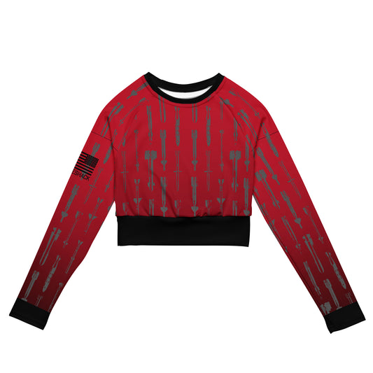 Raining Bombs - long-sleeve crop top