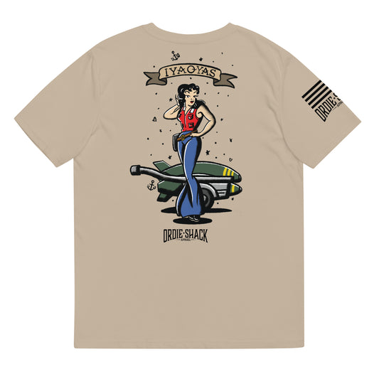 Ordie Americana Pin-Up - Men's Curved Hem T-Shirt - Unisex organic cotton t-shirt