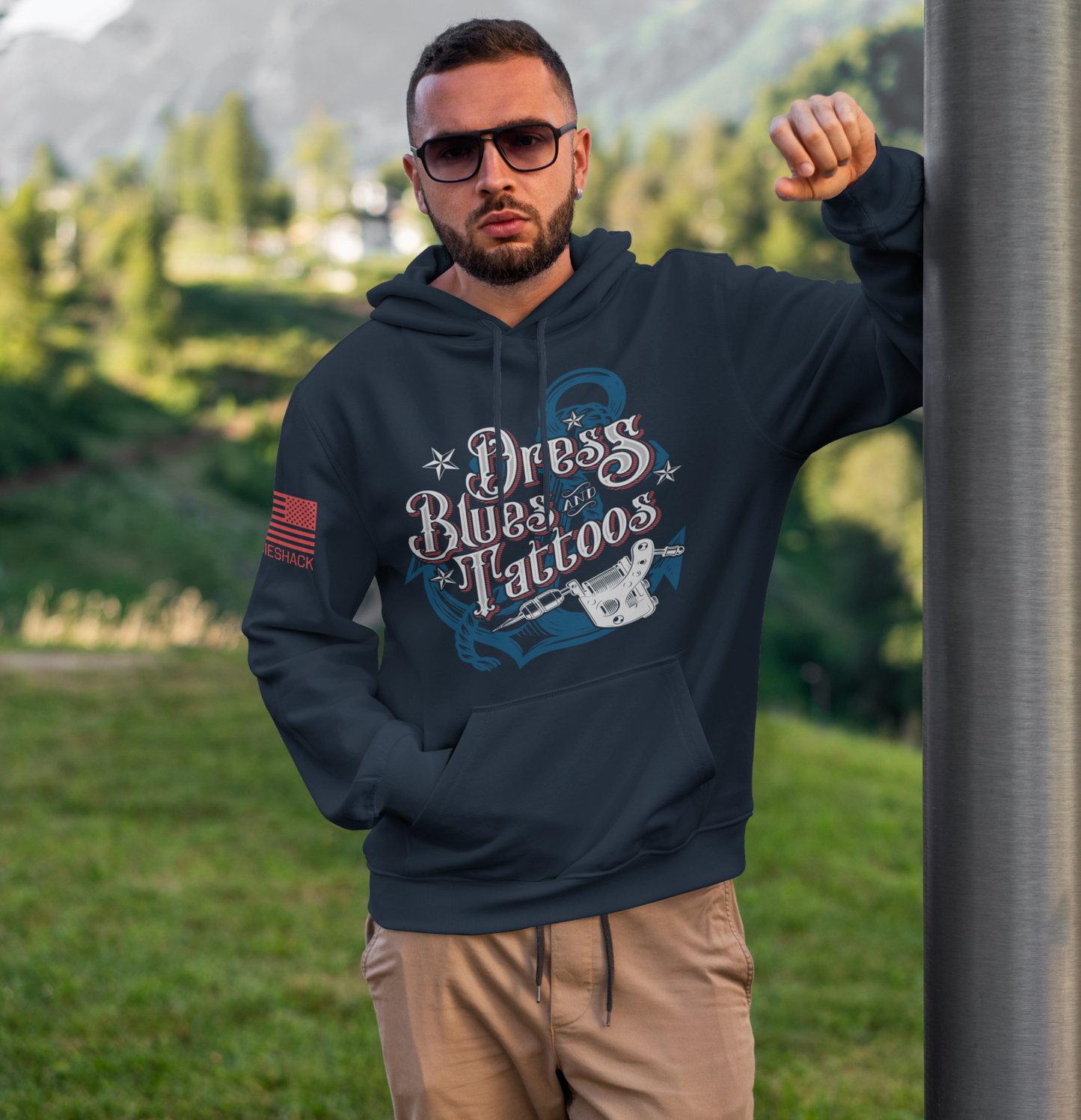 Dress Blues and Tattoos - Hoodie