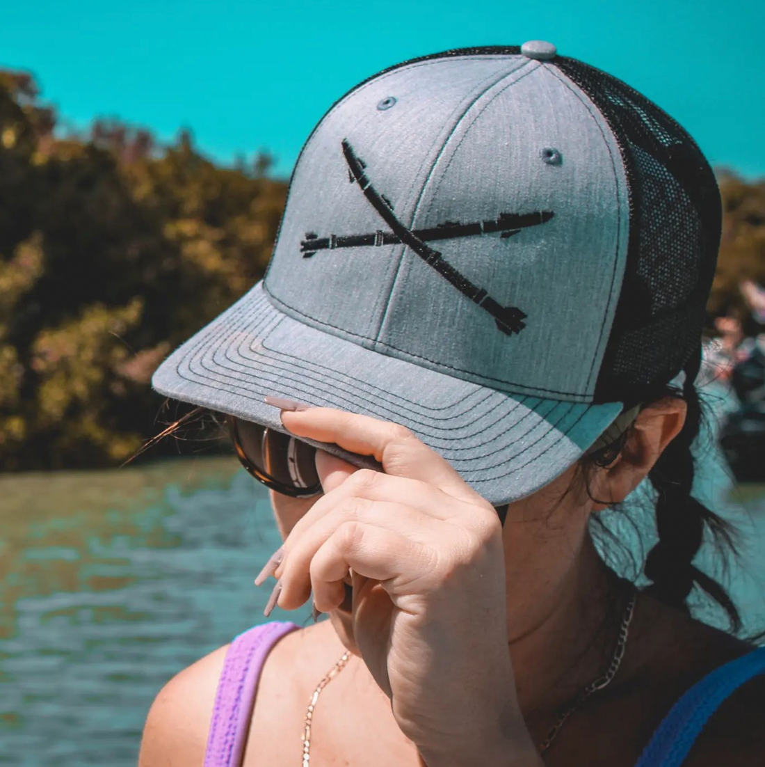 Crossed 9Xs Trucker Cap Ordie Shack LLC