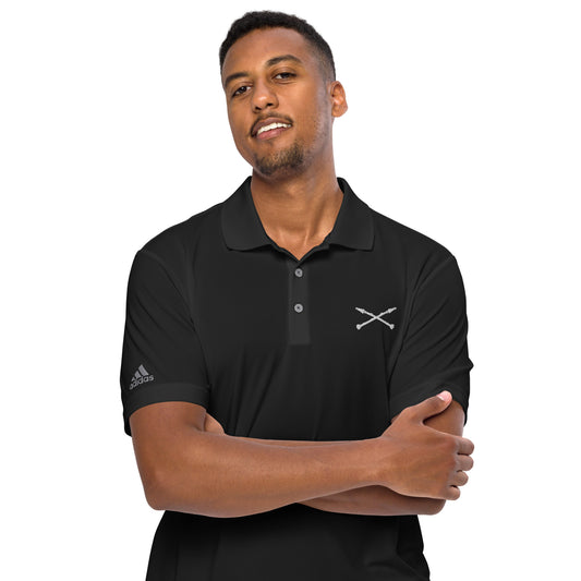 Crossed 9X's - Black Adidas performance polo shirt