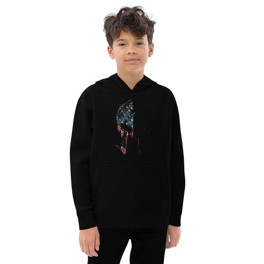 American Spartan - Kids fleece hoodie - Ordie Shack LLC