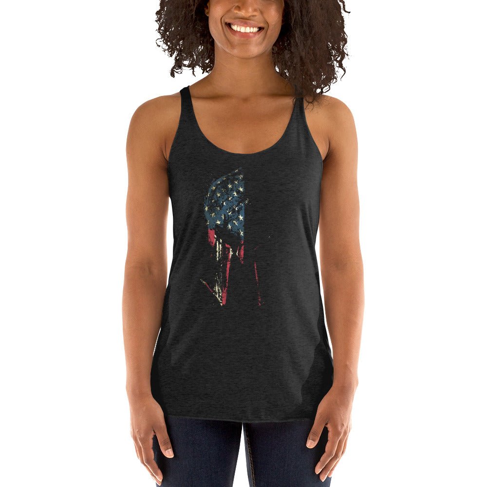 American Spartan - Women's Racerback Tank - Ordie Shack LLC