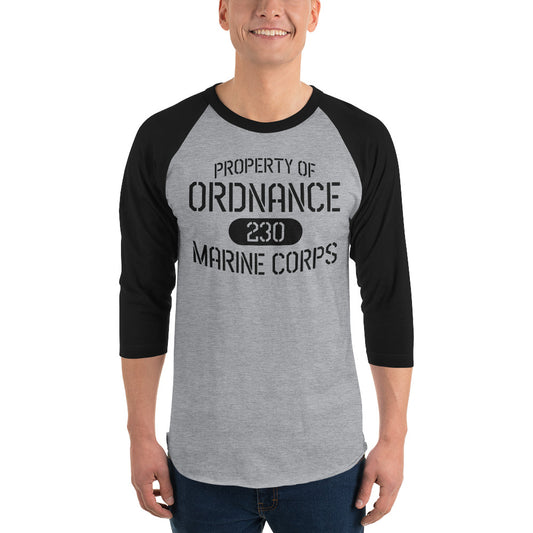 Property of Ordnance - USMC - 3/4 sleeve raglan shirt