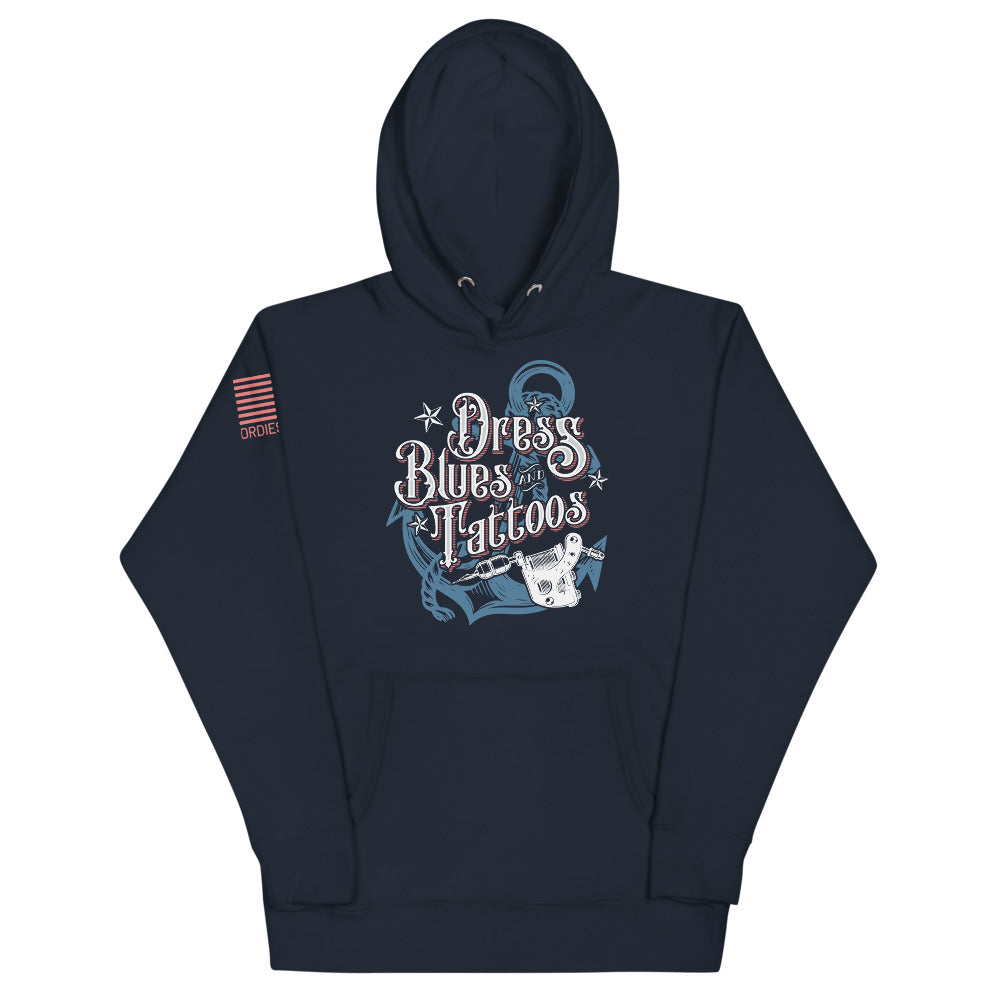 Dress Blues and Tattoos - Hoodie