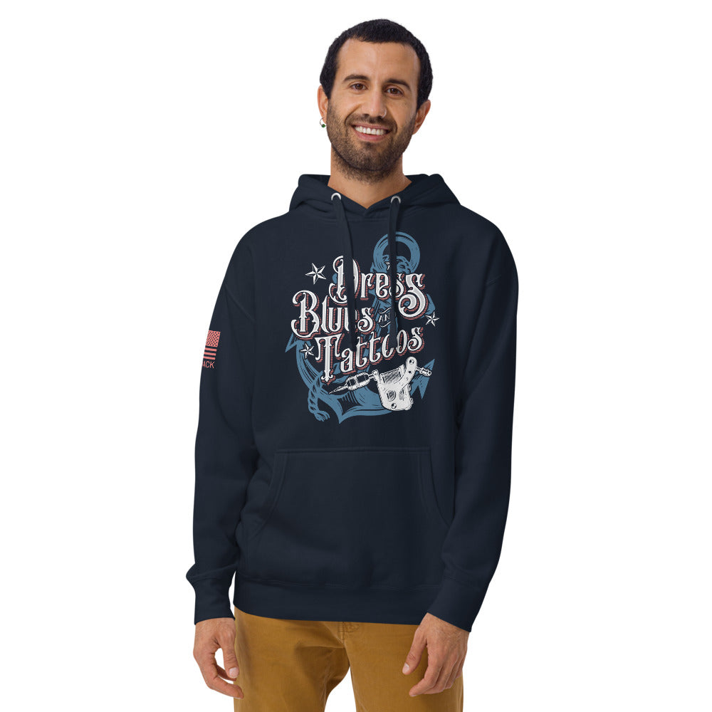 Dress Blues and Tattoos - Hoodie